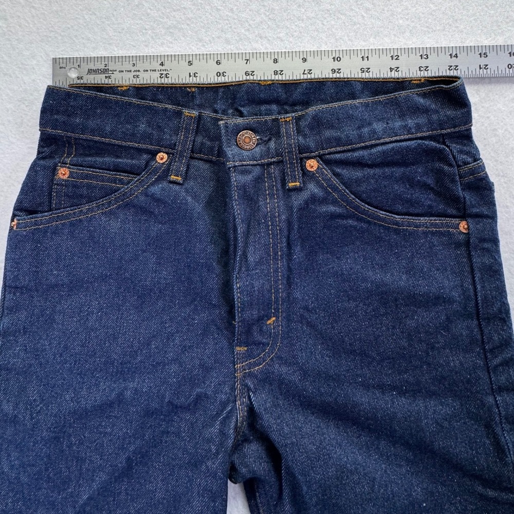 Vintage Levi's 20505 Orange Tab Made USA Jeans W29 L34 Dark Wash Straight Leg - Picture 13 of 16